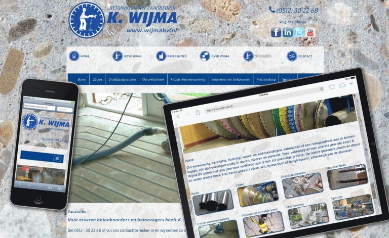 Foarbield website wijmabv.nl
